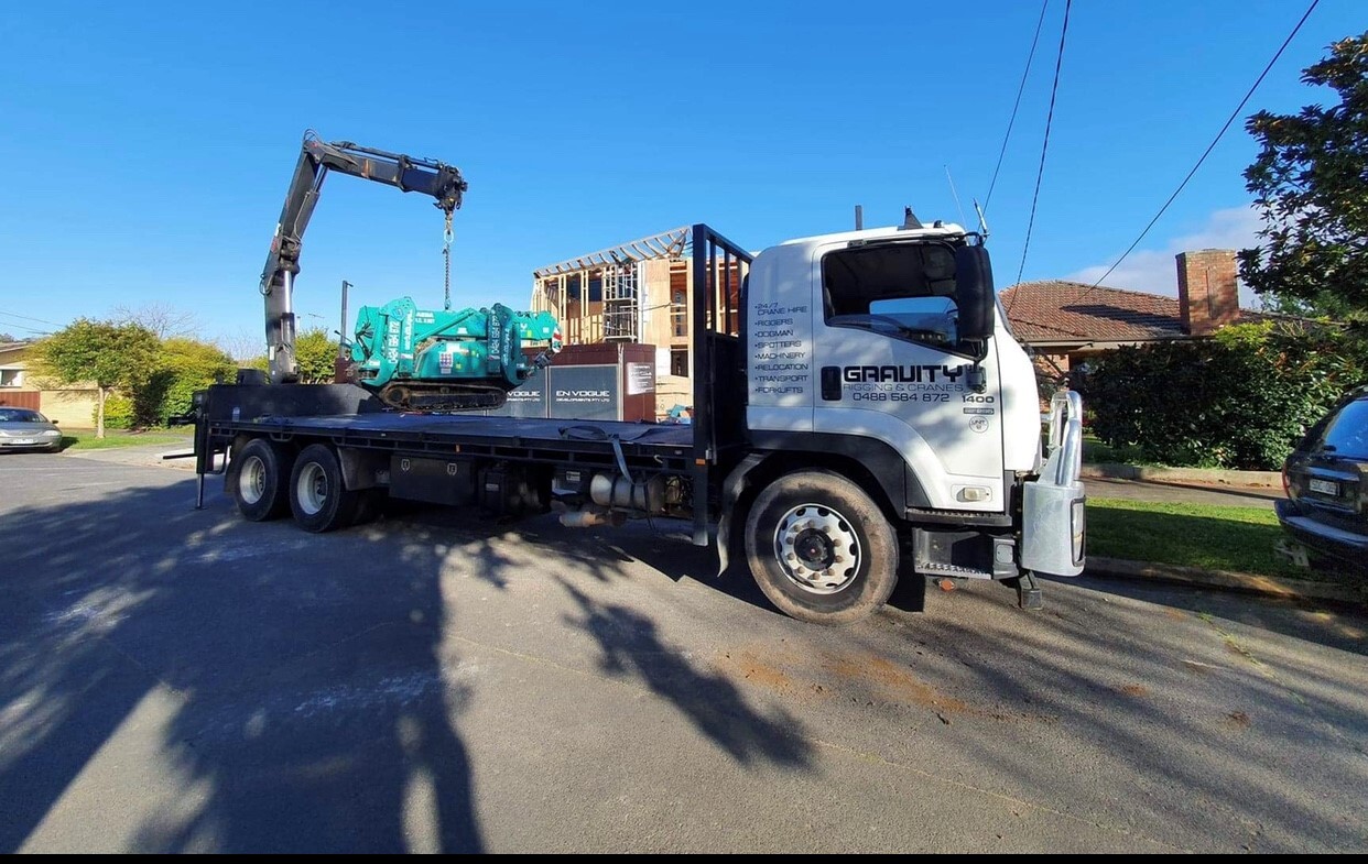 Crane Truck & Drop Deck Hire Melbourne Gravity Rigging
